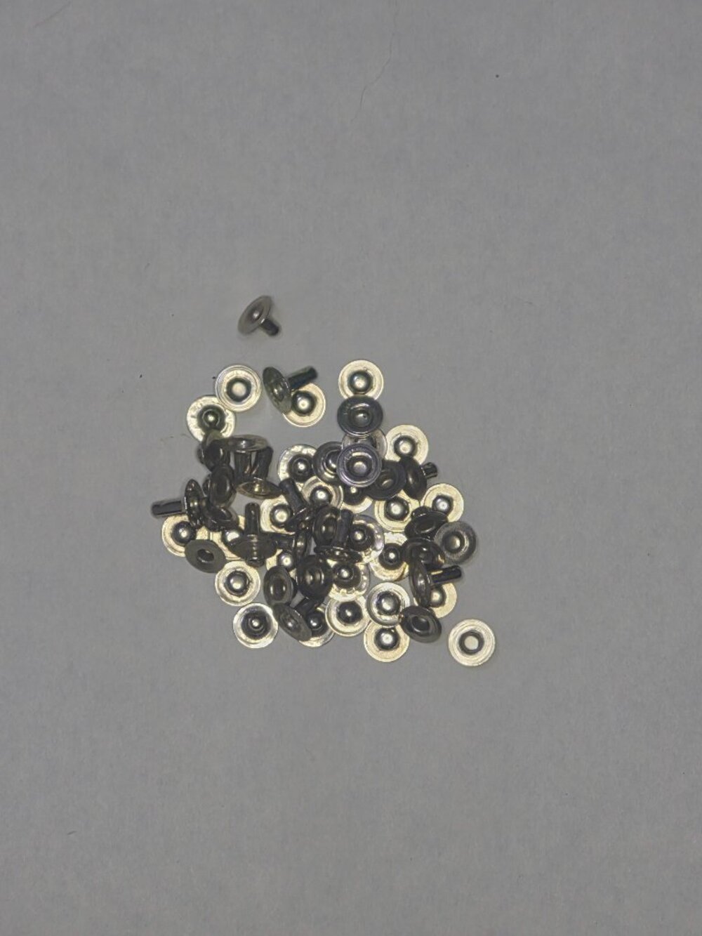 20 Sets 3/8" Silver Snap Fastener Studs Posts 3/16" Pin Leathercraft